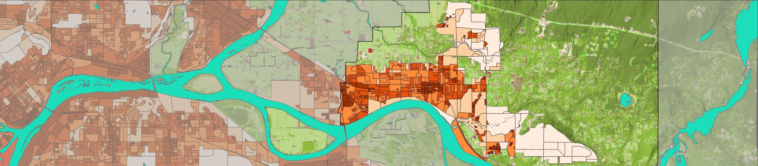 A map of impervious surfaces by census dissemination block for Metro Vancouver.