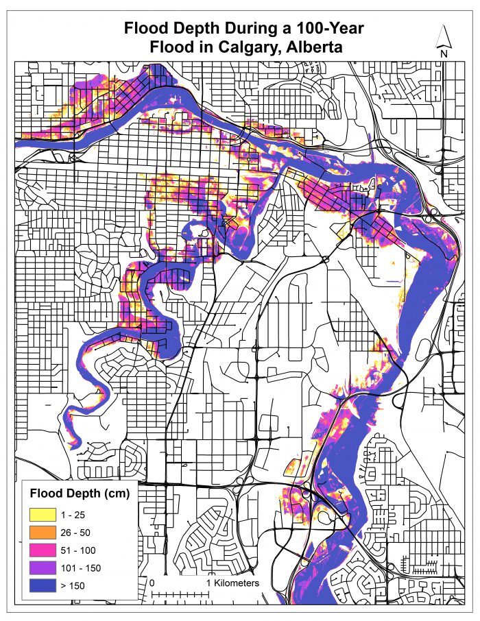 Flood Depth Mapping in Calgary, Alberta : Esri Canada GIS Centres of ...